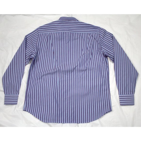 Canali Mens Long Sleeve Button Front Striped Shirt Size 42-16 1/2 - Picture 5 of 7